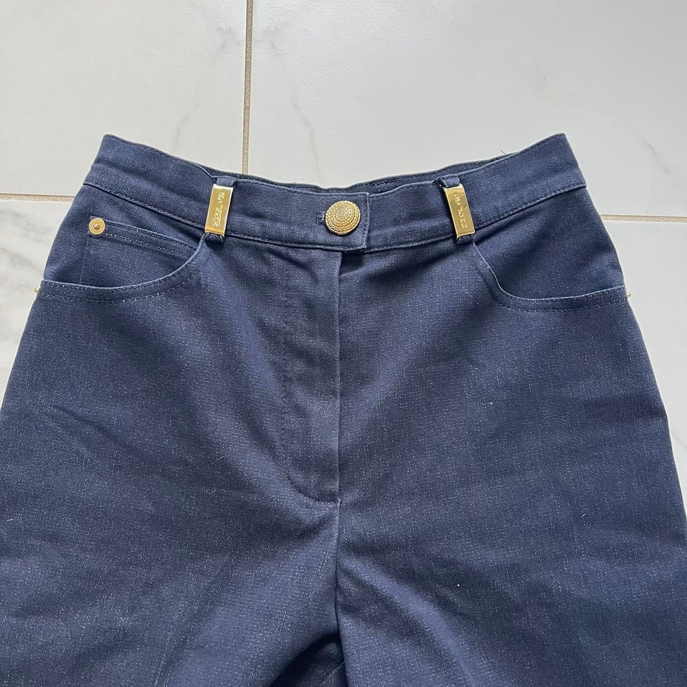 Vintage St John Sport High Rise Straight Leg Stretch Jeans Dark Wash Sz 0 - Picture 3 of 9